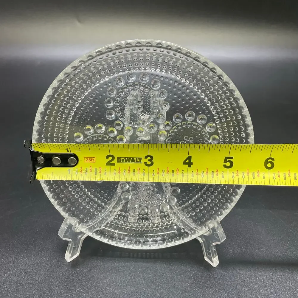 Riihimaen Lasi Nanny Still Grapponia Clear Glass Dessert Plates 5.75 in Set of 5